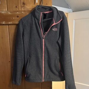 The North Face Women's Gray Jacket with Pink Accents